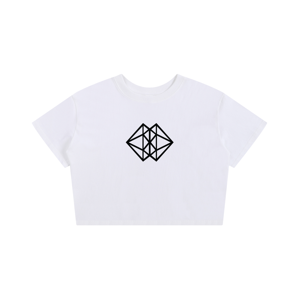 RareGem Crop Tee White
